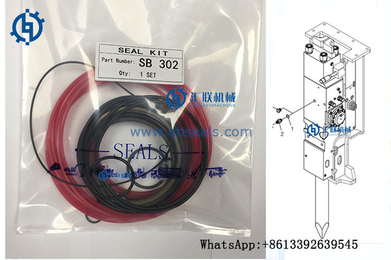 O Ring Shape Atlas Copco Breaker Parts ، أطقم إعادة بناء الأسطوانة الهيدروليكية SB302
