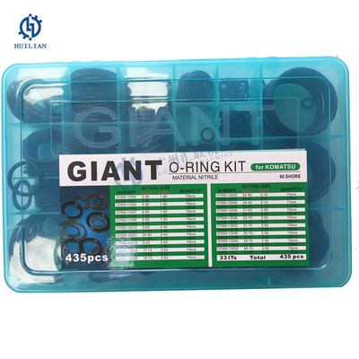 صندوق أزرق 435 قطعة Komatsu Series PC Giant O Ring Kit صندوق كبير من النتريل للحفارة
